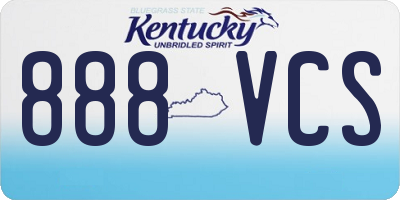 KY license plate 888VCS