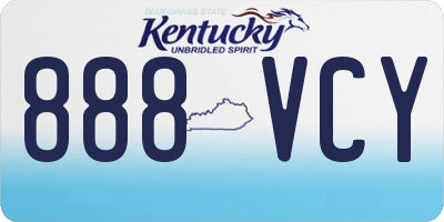 KY license plate 888VCY