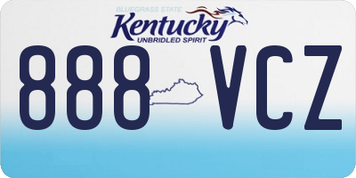 KY license plate 888VCZ