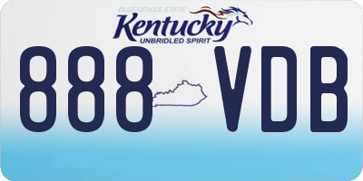 KY license plate 888VDB