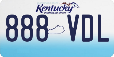 KY license plate 888VDL