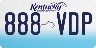 KY license plate 888VDP