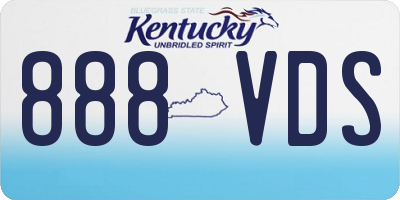 KY license plate 888VDS