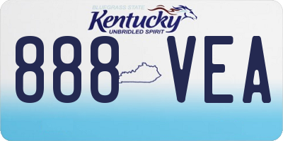 KY license plate 888VEA