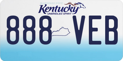 KY license plate 888VEB