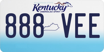 KY license plate 888VEE
