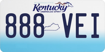 KY license plate 888VEI