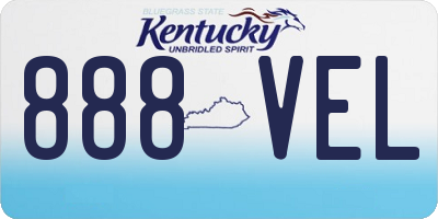 KY license plate 888VEL