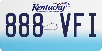 KY license plate 888VFI