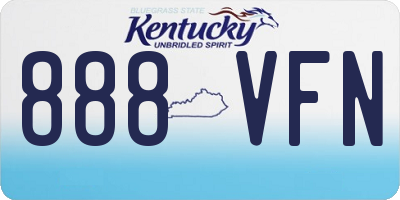 KY license plate 888VFN