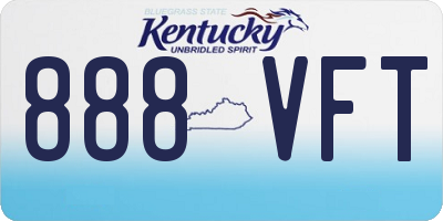 KY license plate 888VFT