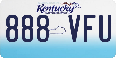 KY license plate 888VFU