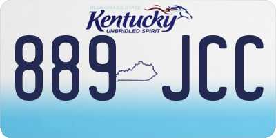 KY license plate 889JCC
