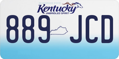 KY license plate 889JCD