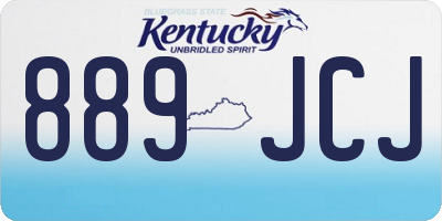 KY license plate 889JCJ