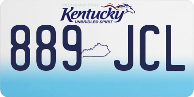 KY license plate 889JCL