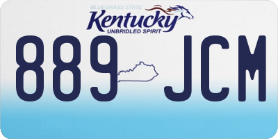 KY license plate 889JCM