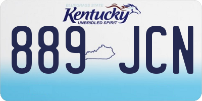 KY license plate 889JCN