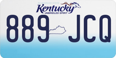 KY license plate 889JCQ