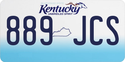 KY license plate 889JCS