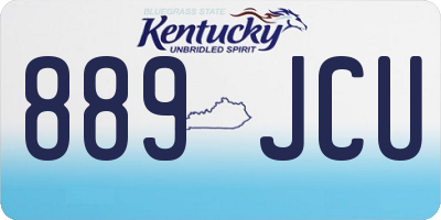 KY license plate 889JCU