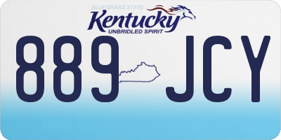 KY license plate 889JCY