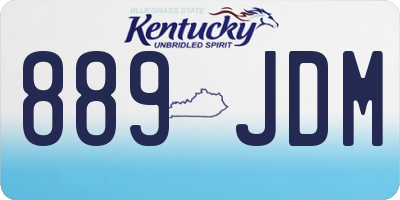 KY license plate 889JDM