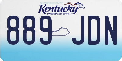 KY license plate 889JDN