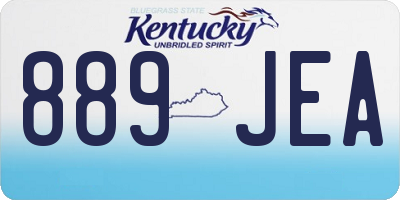 KY license plate 889JEA