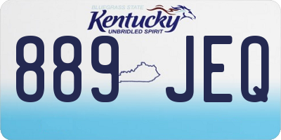 KY license plate 889JEQ