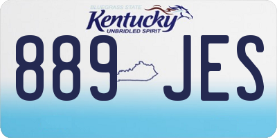 KY license plate 889JES