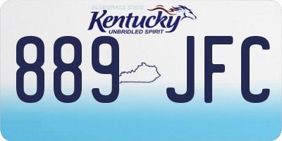 KY license plate 889JFC