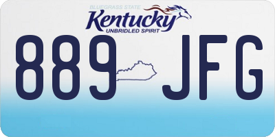 KY license plate 889JFG