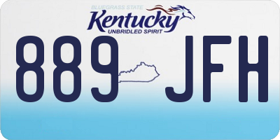 KY license plate 889JFH