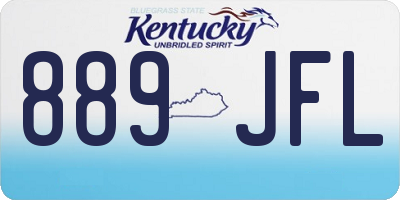 KY license plate 889JFL