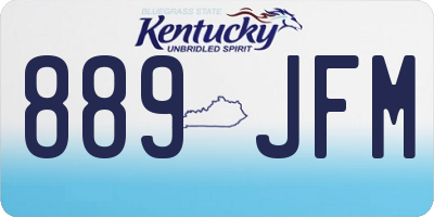 KY license plate 889JFM