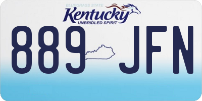 KY license plate 889JFN