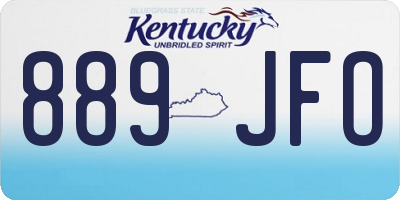 KY license plate 889JFO