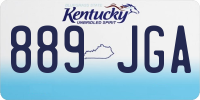 KY license plate 889JGA