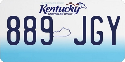 KY license plate 889JGY