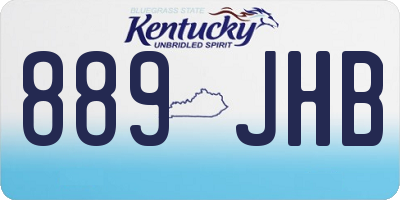 KY license plate 889JHB