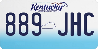 KY license plate 889JHC