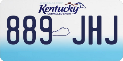 KY license plate 889JHJ