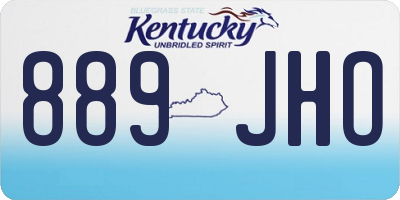KY license plate 889JHO