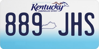 KY license plate 889JHS