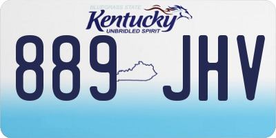 KY license plate 889JHV