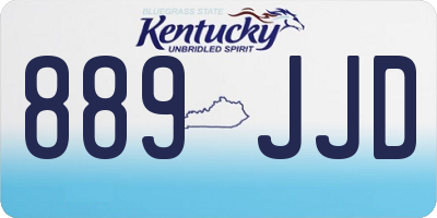 KY license plate 889JJD