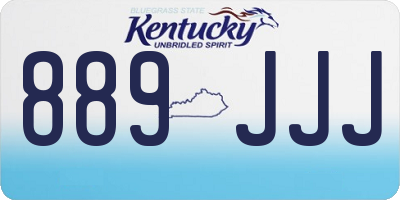 KY license plate 889JJJ