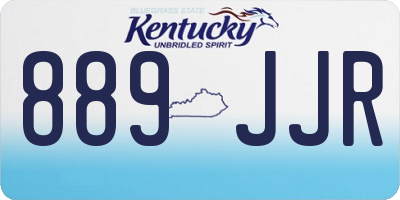 KY license plate 889JJR