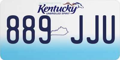 KY license plate 889JJU